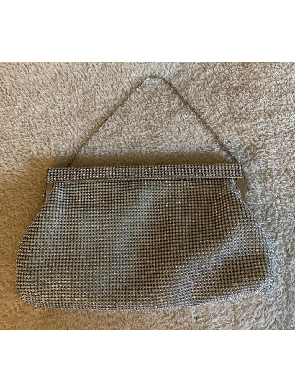 Hynes Victory Rhinestone Crystal Encrusted Clutch Purse Evening Cocktail Bag
